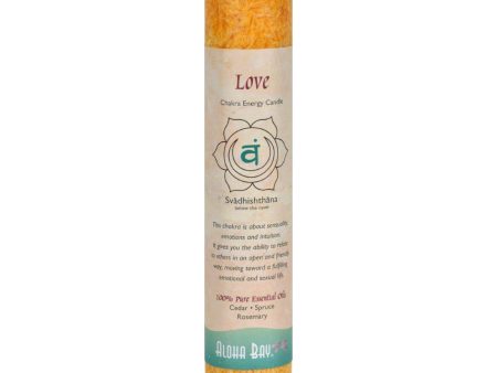 Aloha Bay Chakra Pillar Candle Love - 1 Candle Fashion