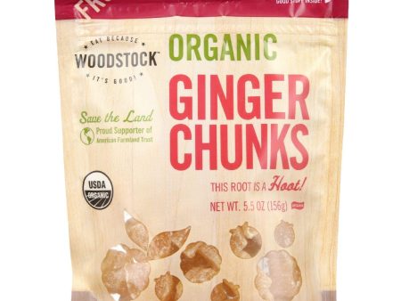 Woodstock Fruit - Organic - Ginger - Chunks - Crystallized - 5.5 Oz - Case Of 8 Online