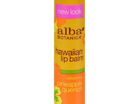 Alba Botanica Lip Balm - Pineapple Quench - Case Of 24 - .15 Oz on Sale