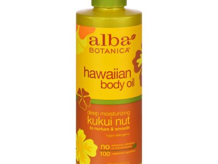 Alba Botanica Hawaiian Body Oil Kukui Nut - 8.5 Fl Oz Online Hot Sale