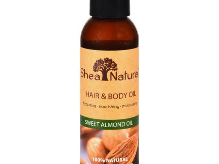 Shea Natural Hair And Body Oil - Sweet Almond Oil - 4 Oz Supply