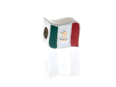 ME ME™ Silver Tone Mexican Flag Charm Hot on Sale