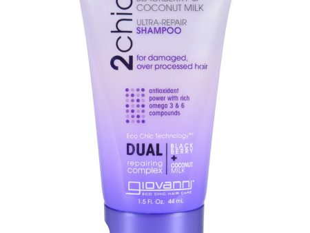 Giovanni Hair Care Products Shampoo - 2chic - Repairing - Blackberry And Coconut Milk - 1.5 Oz Online now