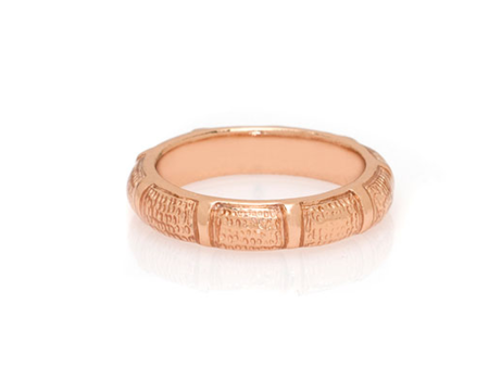 Rose Gold Snakeskin Segmented Bamboo Ring Supply