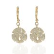 Stardust Gold Small Sand Dollar Earrings Online Hot Sale