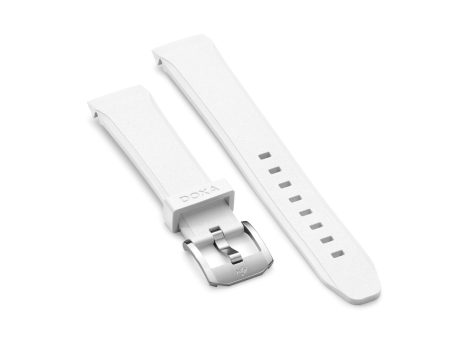 Rubber strap with buckle, White For Discount