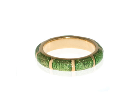 Green Snakeskin Segmented Bamboo Ring Supply