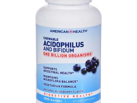 American Health Acidophilus And Bifidus Chewable Blueberry - 100 Wafers Online Sale