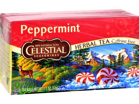 Celestial Seasonings Herb Tea Peppermint - 20 Tea Bags - Case Of 6 Hot on Sale