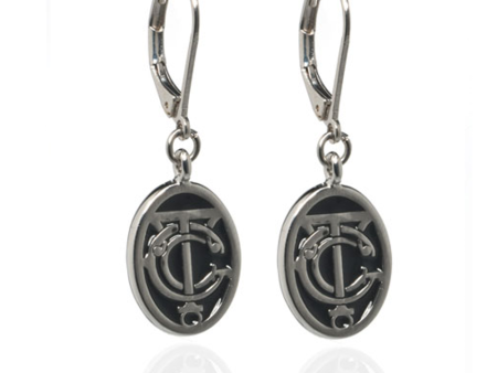 Grand Central Black Silvertone Drop Earrings on Sale