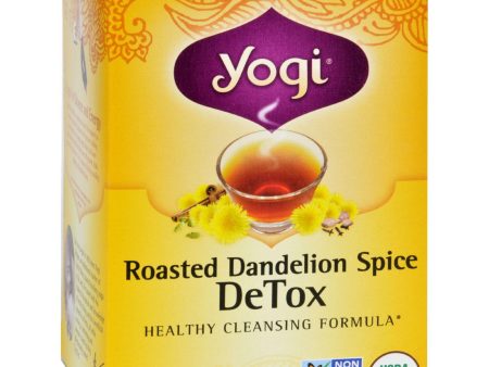 Yogi Tea - Organic - Roasted Dandelion Spice Detox - 16 Tea Bags - 1 Case For Discount