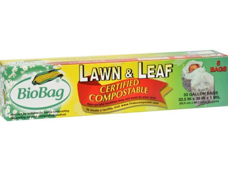 Biobag 33 Gallon Lawn And Leaf Bags - 5 Count on Sale