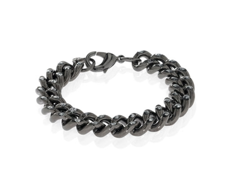 Curb Link With Stardust Hematite For Discount