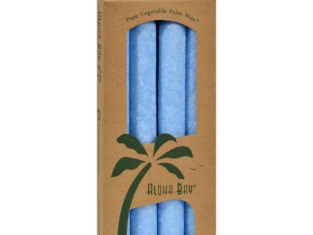 Aloha Bay Palm Tapers Light Blue Candles - Unscented - 4 Pack Cheap