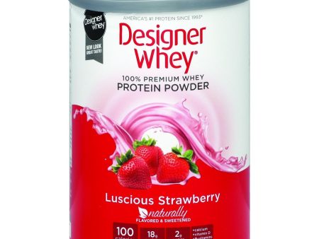 Designer Whey Protein Powder - Natural Whey - Luscious Strawberry - 12 Oz Online Hot Sale