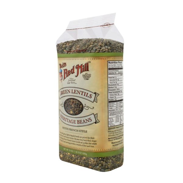 Bob s Red Mill Petite French Green Lentils - 24 Oz - Case Of 4 Hot on Sale