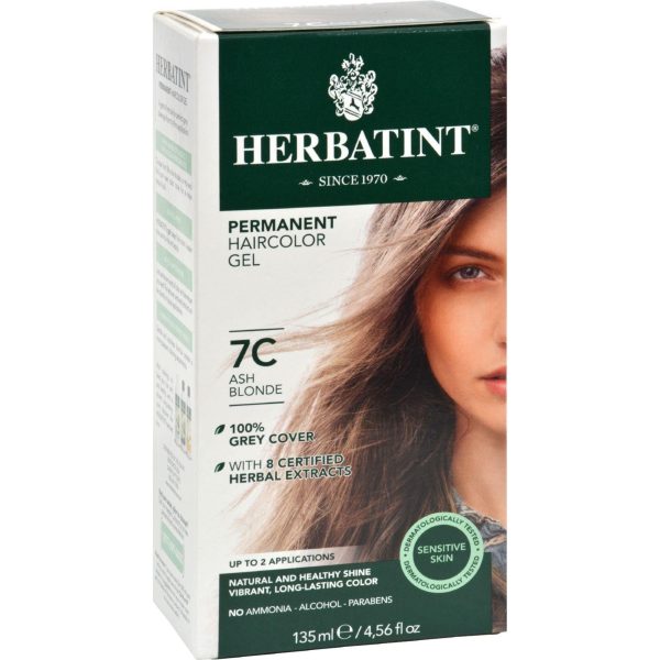 Herbatint Permanent Herbal Haircolour Gel 7c Ash Blonde - 135 Ml Fashion