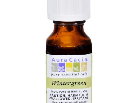 Aura Cacia Pure Essential Oil Wintergreen - 0.5 Fl Oz Online now