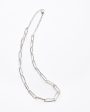 Sterling Silver Elongated Rectangle Link Chain Online Hot Sale