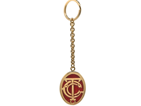 Grand Central Red Goldtone Keyring Fashion