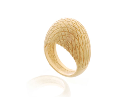 Snakeskin Gold Tone Ring Online Sale