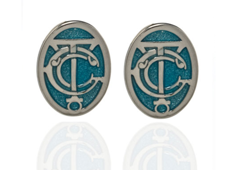 Grand Central Celestial Blue Silvertone Post Earrings For Discount