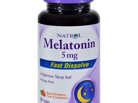 Natrol Melatonin Fast Dissolve Tablets Strawberry - 5 Mg - 90 Tablets Supply