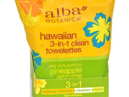 Alba Botanica Hawaiian Towelettes 3-in-1 - 30 Pack For Cheap