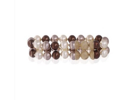 Brown Mix 10mm two Strand Caviar Magnetic Attractions™ Bracelet Online