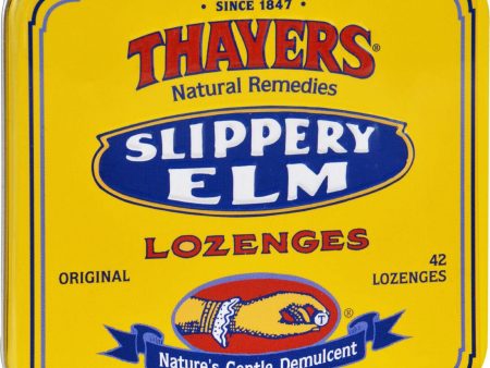 Thayers Slippery Elm Lozenges Original - 42 Lozenges - Case Of 10 Online