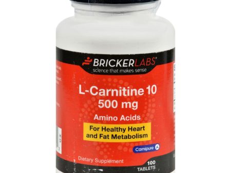 Bricker Labs Carnipure L-carnitine - 500 Mg - 100 Tablets Online Hot Sale