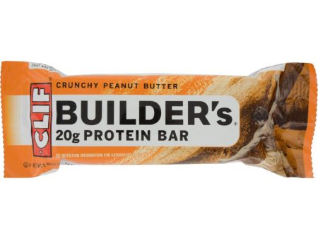 Clif Bar Builder Bar - Crunchy Peanut Butter - Case Of 12 - 2.4 Oz on Sale