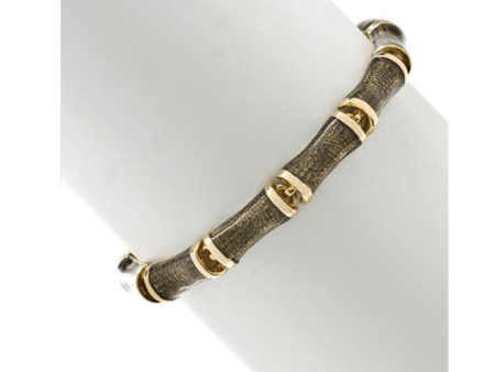 Brown Snakeskin Segmented Bamboo Bracelet For Discount