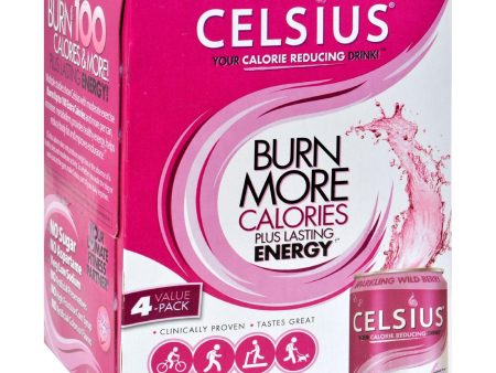 Celsius Sparkling Wild Berry - 12 Fl Oz Each - Pack Of 4 Online Hot Sale