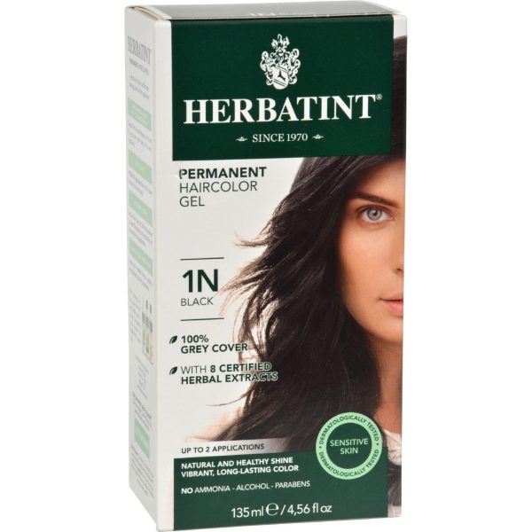 Herbatint Permanent Herbal Haircolour Gel 1n Black - 135 Ml on Sale