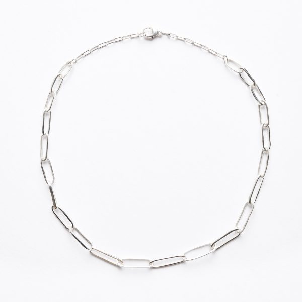 Sterling Silver Elongated Rectangle Link Chain Online Hot Sale