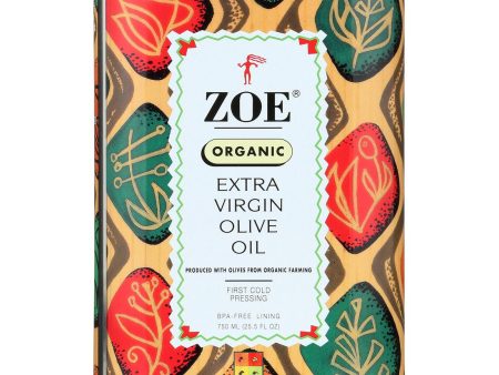 Zoe Olive Oil - Organic Extra Virgin - Case Of 6 - 25.5 Fl Oz. For Sale