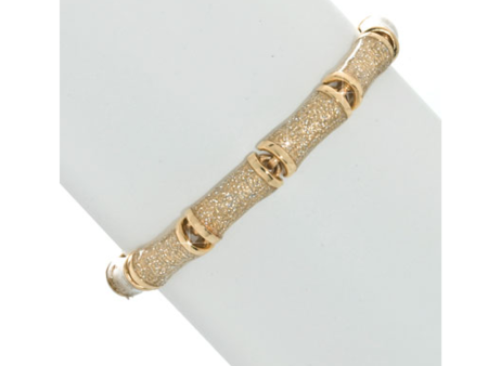 Gold Stardust Segmented Bamboo Bracelet Fashion