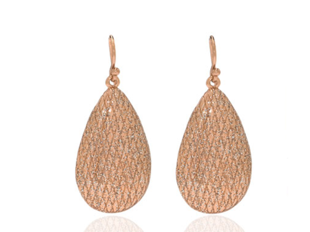 Stardust Rose Gold Tear Drop Earring Fashion