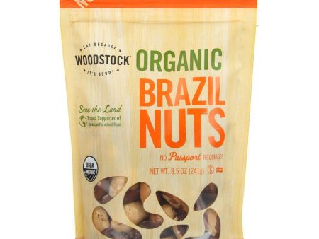 Woodstock Nuts - Organic - Brazil - 8.5 Oz - Case Of 8 Hot on Sale