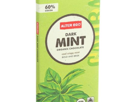 Alter Eco Americas Organic Chocolate Bar - Dark Mint - 2.82 Oz Bars - Case Of 12 For Sale