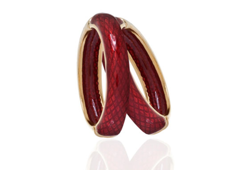 Snakeskin Red Hoop-Eze Earrings Hot on Sale