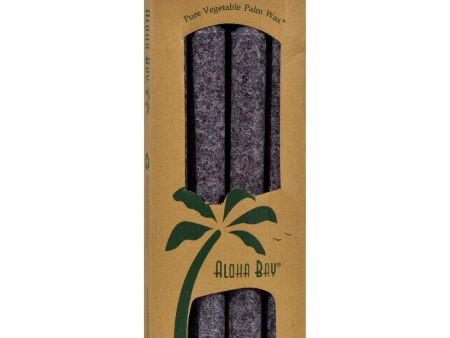 Aloha Bay Palm Tapers Charcoal - 4 Candles Online now