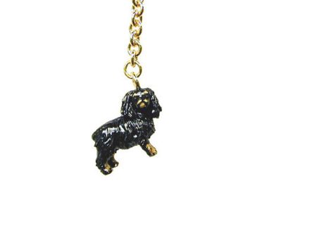 Black King Charles Span Adorable Pooch ® Keyring Sale