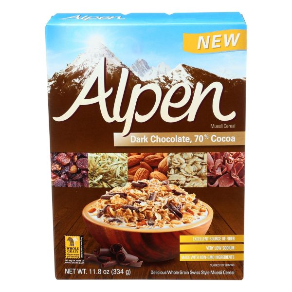 Alpen Muesli Cereal - Dark Chocolate - Case Of 12 - 11.8 Oz. Supply