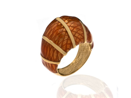 Snakeskin Orange Ring Discount