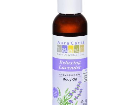 Aura Cacia Aromatherapy Body Oil Lavender Harvest - 4 Fl Oz Supply