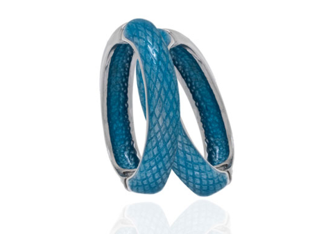 Snakeskin Robin Blue Hoop-Eze Earrings Discount