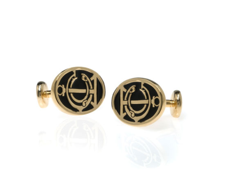 Grand Central Black Goldtone Cufflinks Online Sale