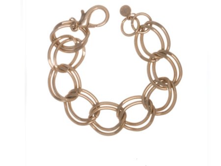 Gold Tone Open Curve Bracelet Hot on Sale